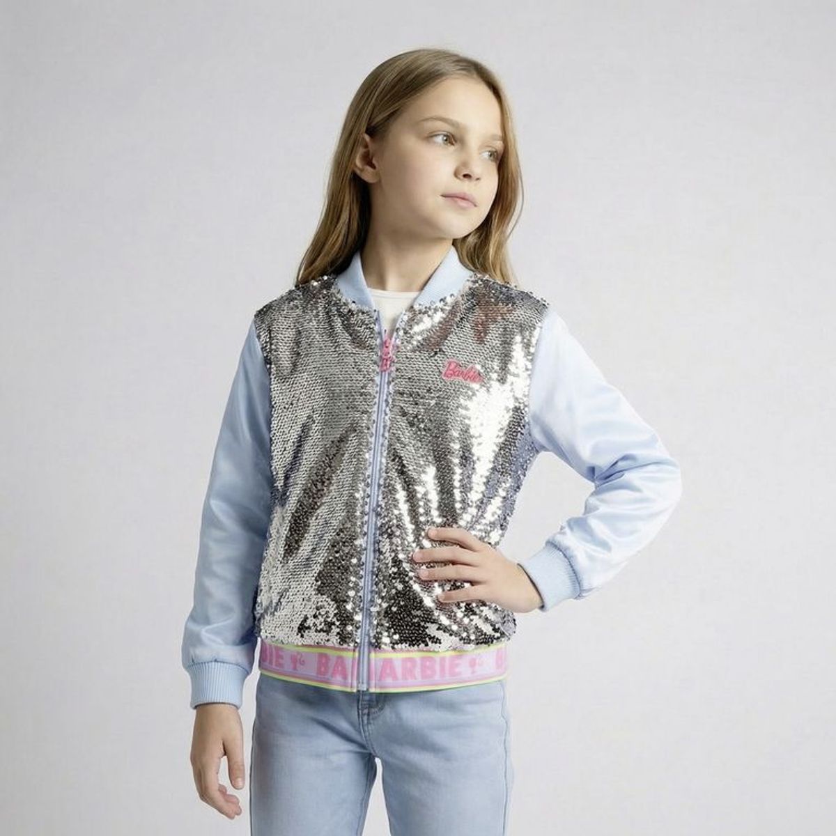 BARBIE - Chaqueta para Niña con Lentejuelas Barbie