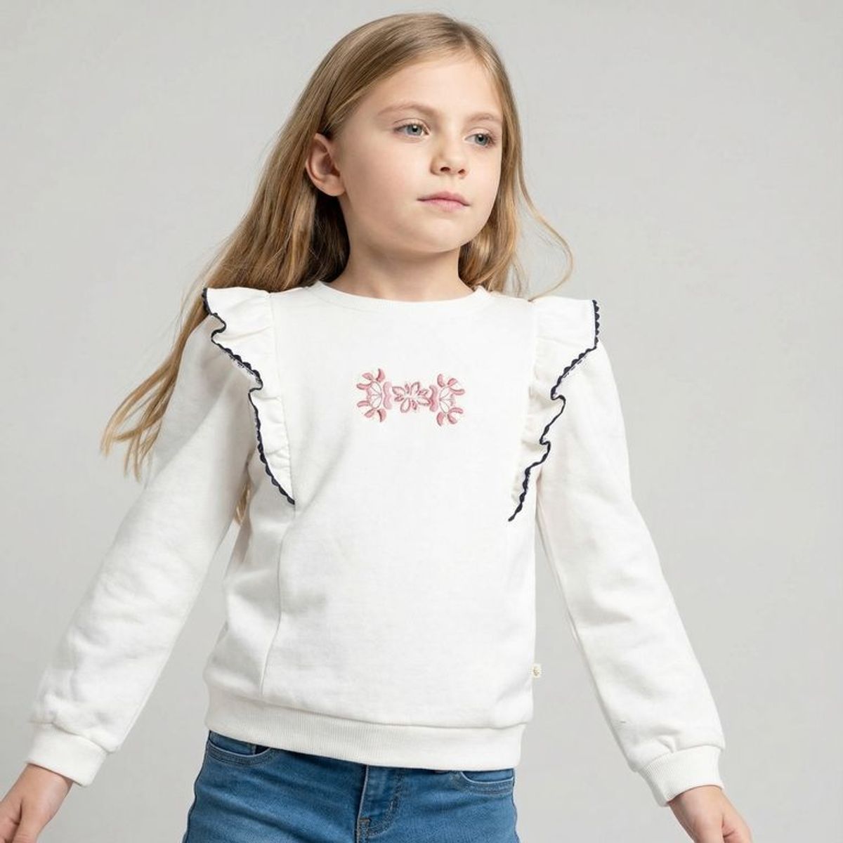 CONIGLIO - Saco para Niña con Boleros de Algodón Coniglio