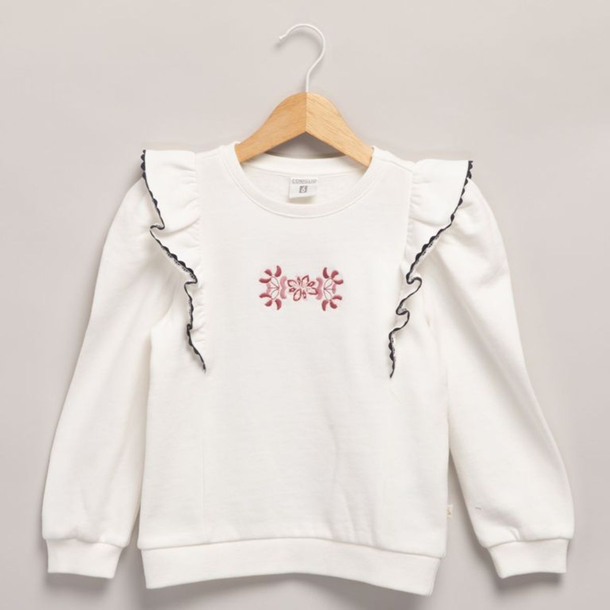 CONIGLIO - Saco para Niña con Boleros de Algodón Coniglio