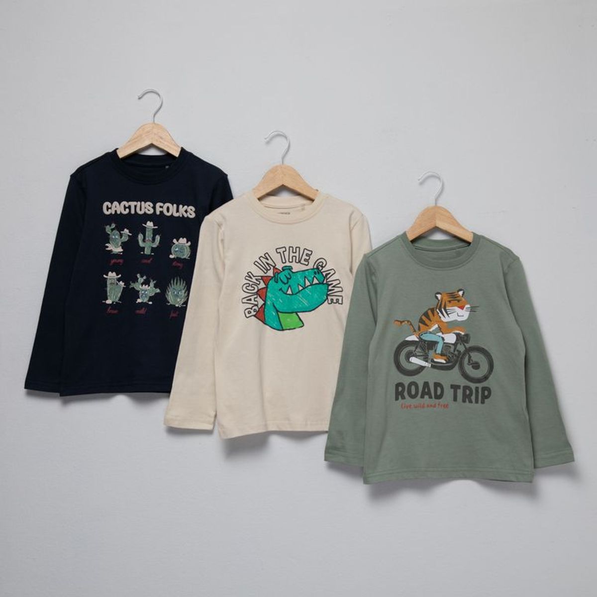YAMP - Camiseta manga larga para Niño en Algodón Yamp