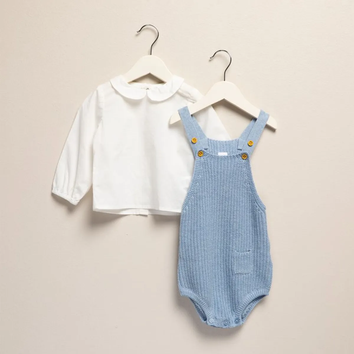 YAMP - Set Enterizo + Camisa manga larga para Bebé niño de Algodón Yamp