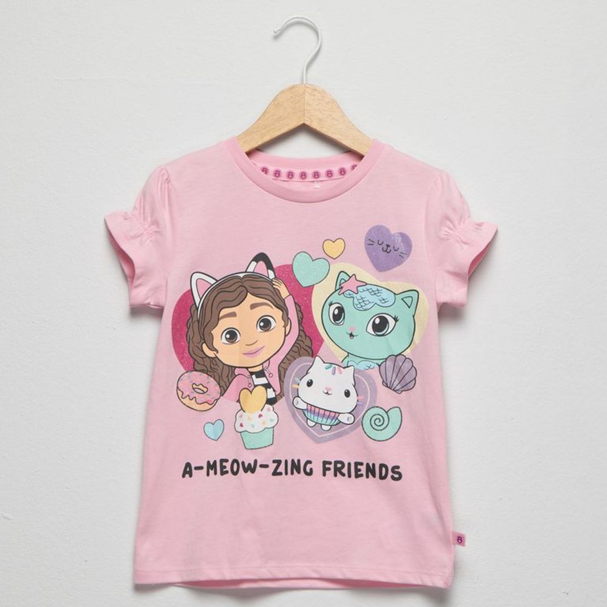 GABBYS DOLLHOUSE - Camiseta para Niña con Estampado Manga corta de Algodón Gabby'S Doll House