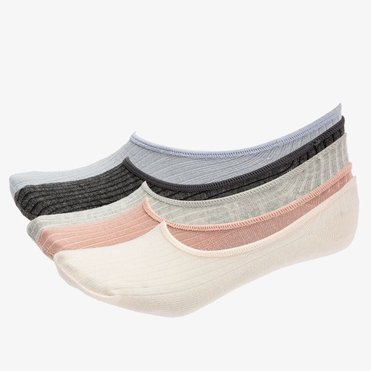 BLU - Pack de 5 Medias para Mujer Invisible blu