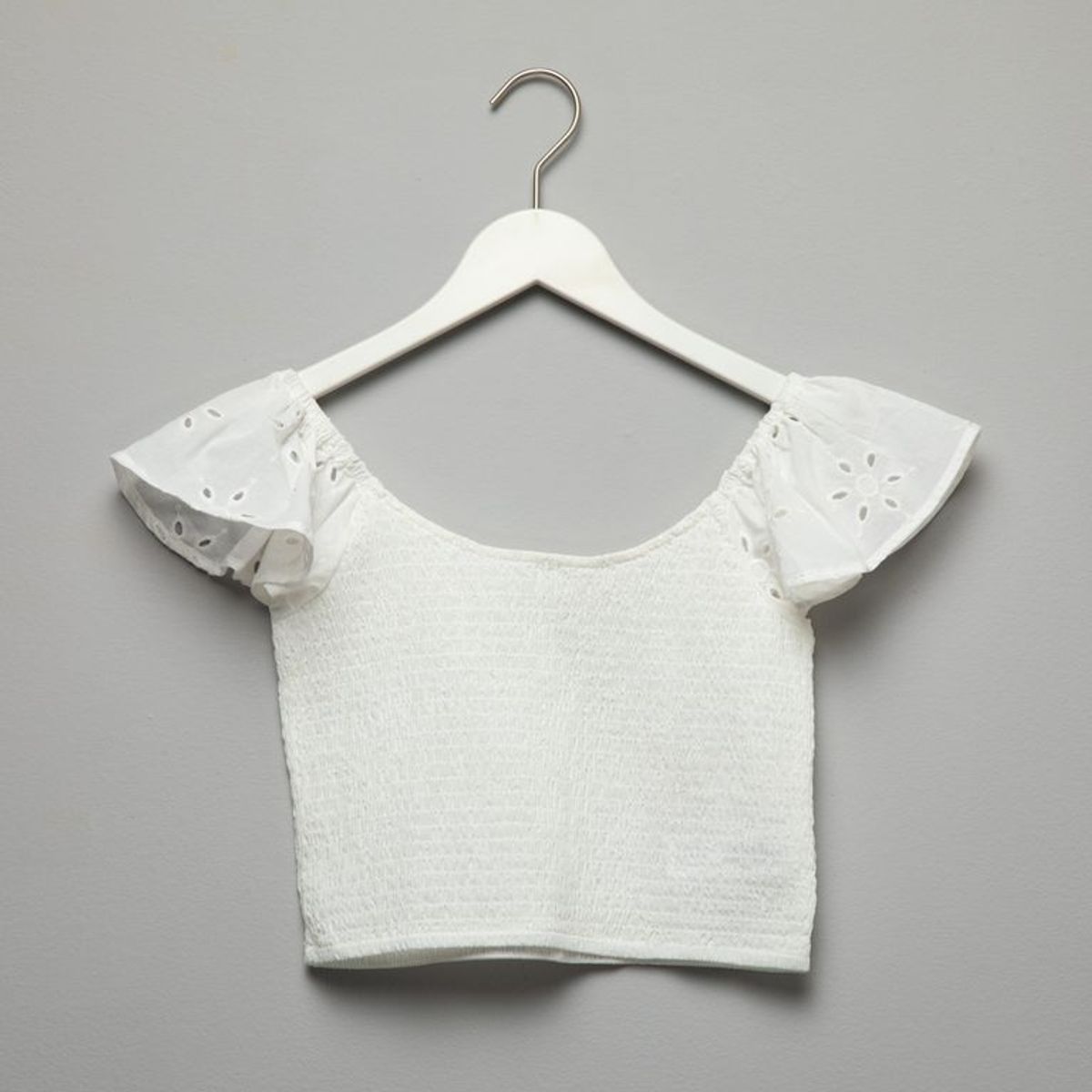 ELV - Blusa para Niña Ojalillo Manga corta de Algodón Elv
