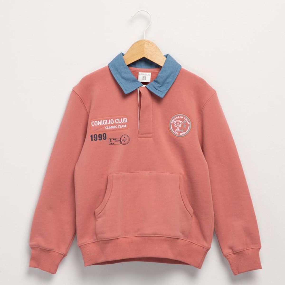 CONIGLIO - Saco Con cuello para Niño con Logo de Algodón Coniglio