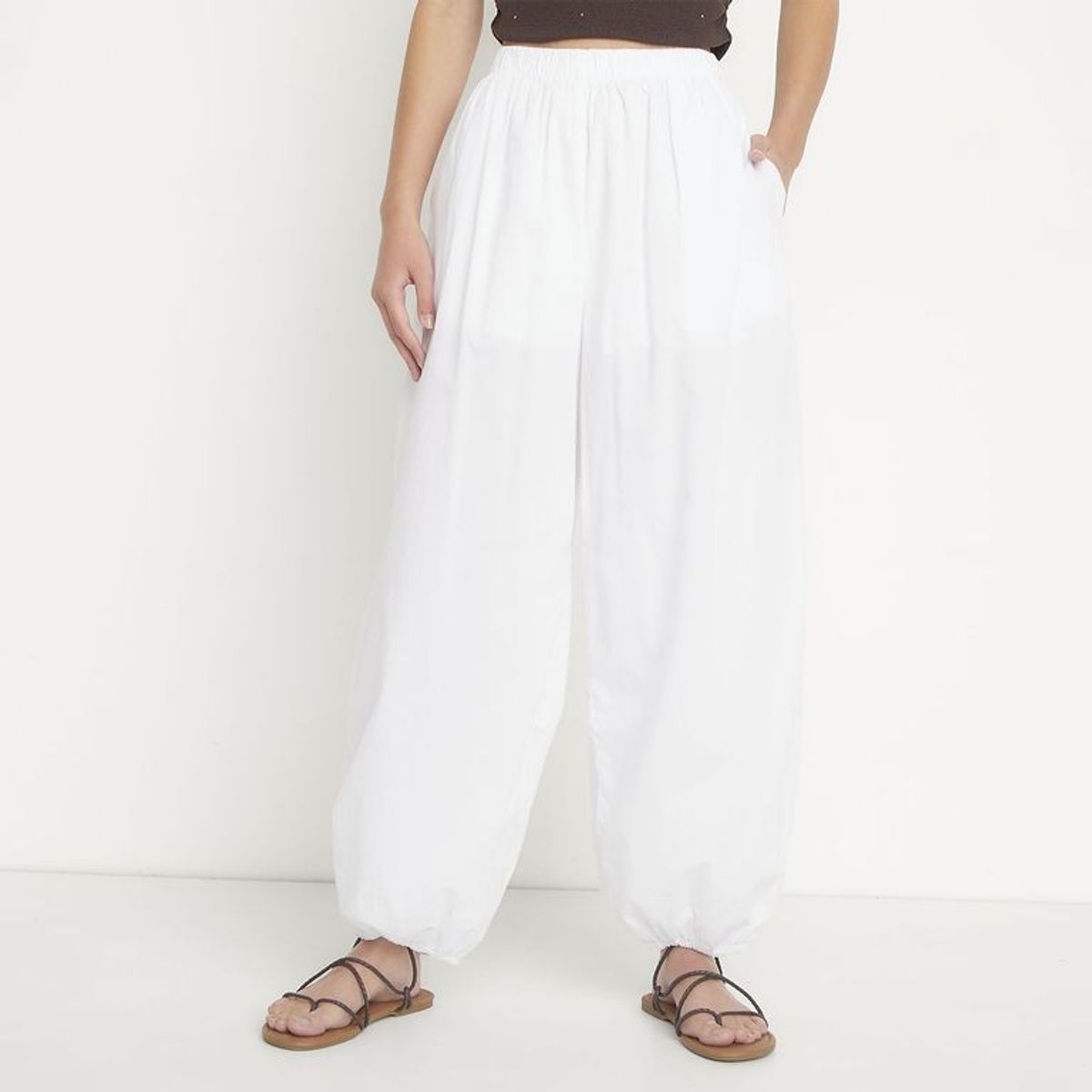 SYBILLA - Pantalón Balloon Mujer Tiro medio Sybilla