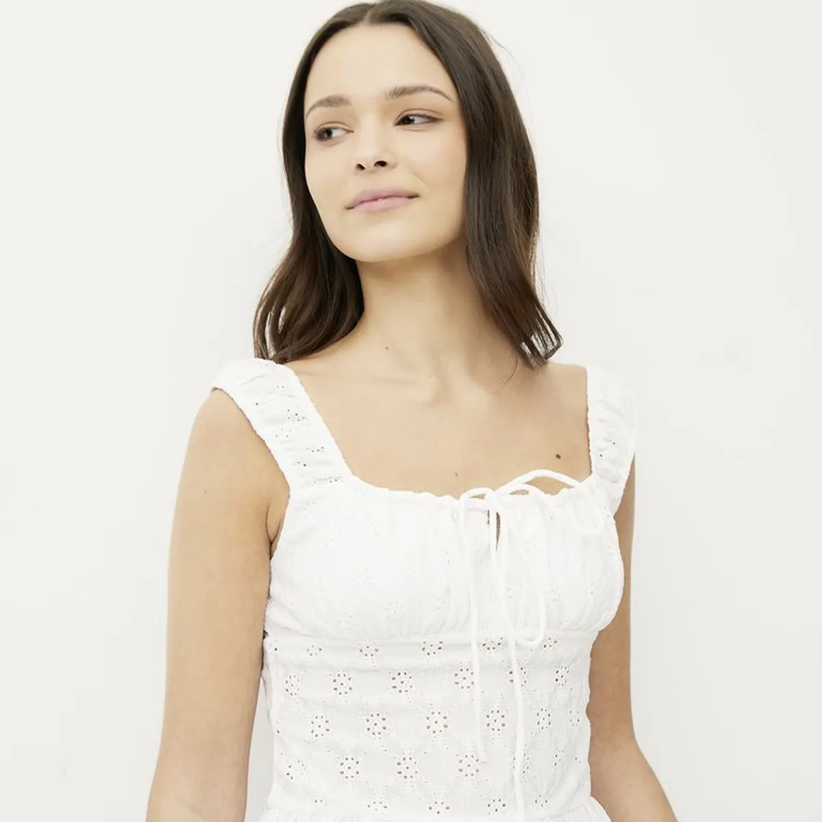 SYBILLA - Top Bordado Mujer Sin mangas Sybilla