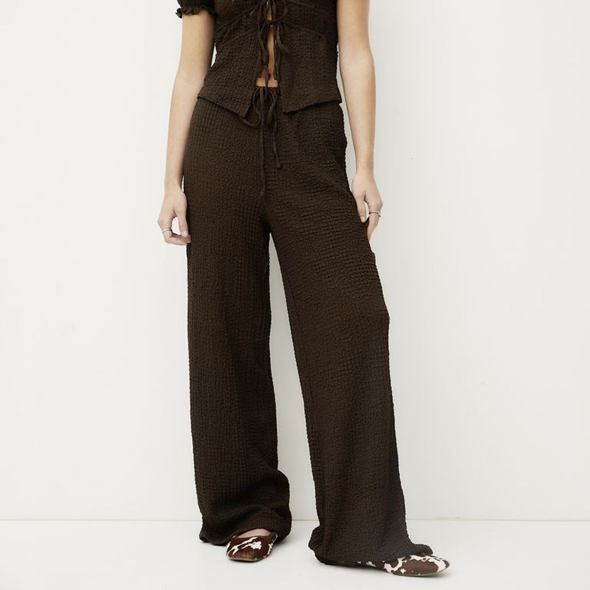 SYBILLA - Pantalón Wide leg Mujer Tiro medio Sybilla