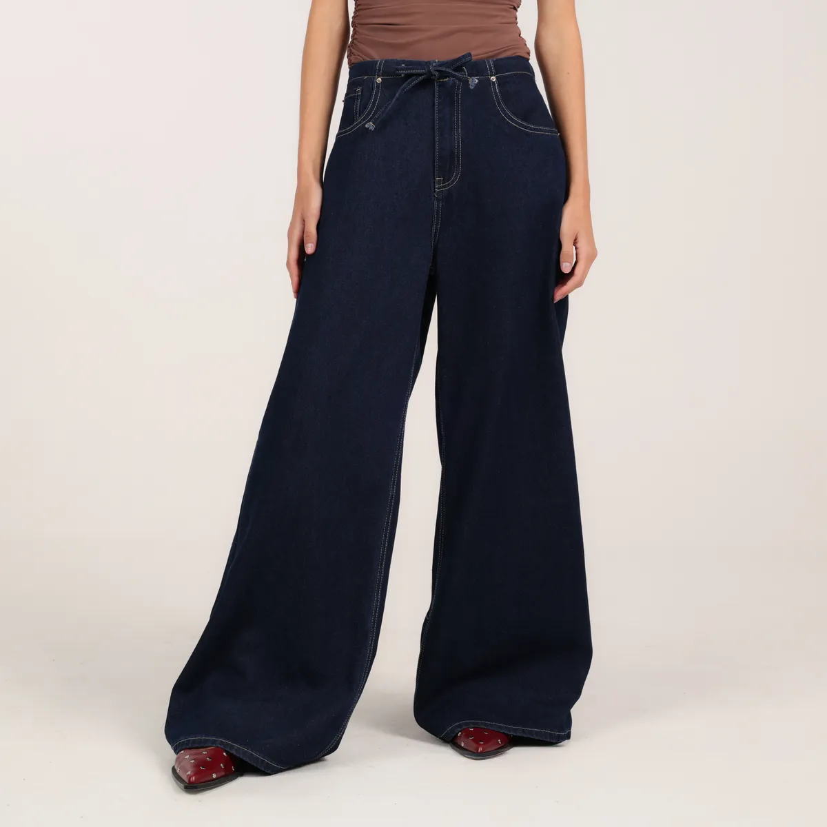 SYBILLA - Jean Wide leg Tiro medio Mujer Sybilla