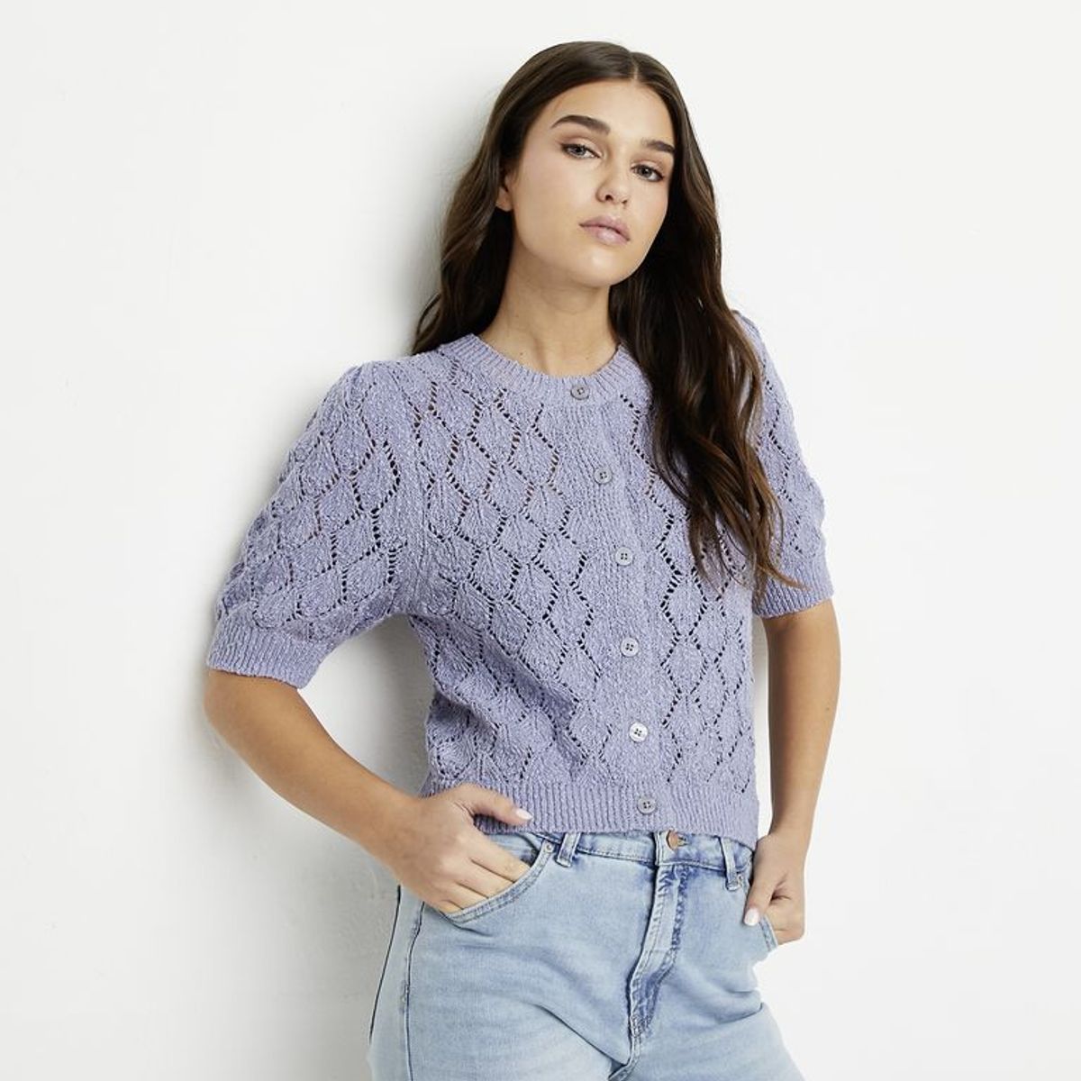 SYBILLA - Cardigan Mujer Tejido de Algodón Sybilla