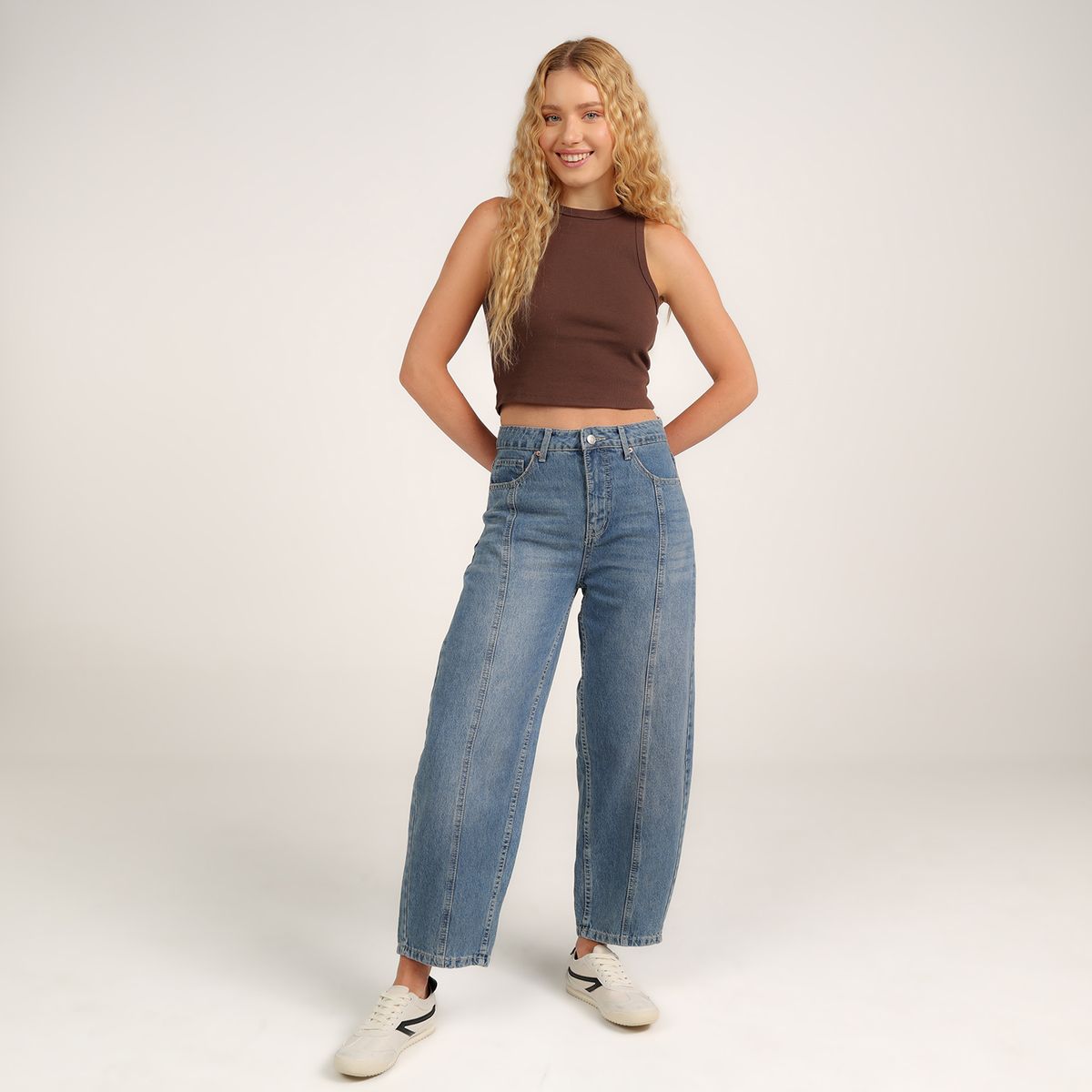 SYBILLA - Jean Balloon Mujer Tiro alto Sybilla