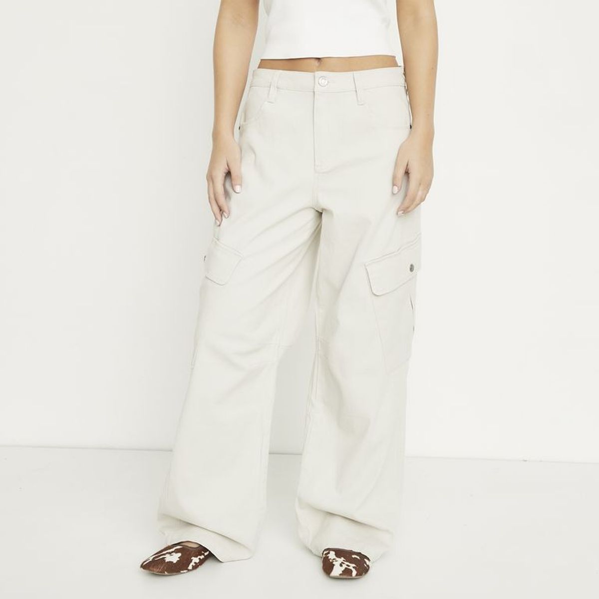 SYBILLA - Pantalón Cargo Tiro medio Mujer Sybilla