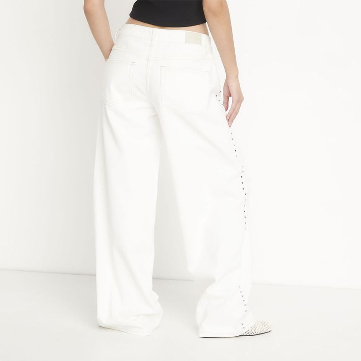 SYBILLA - Jean Wide leg Mujer Tiro medio Sybilla