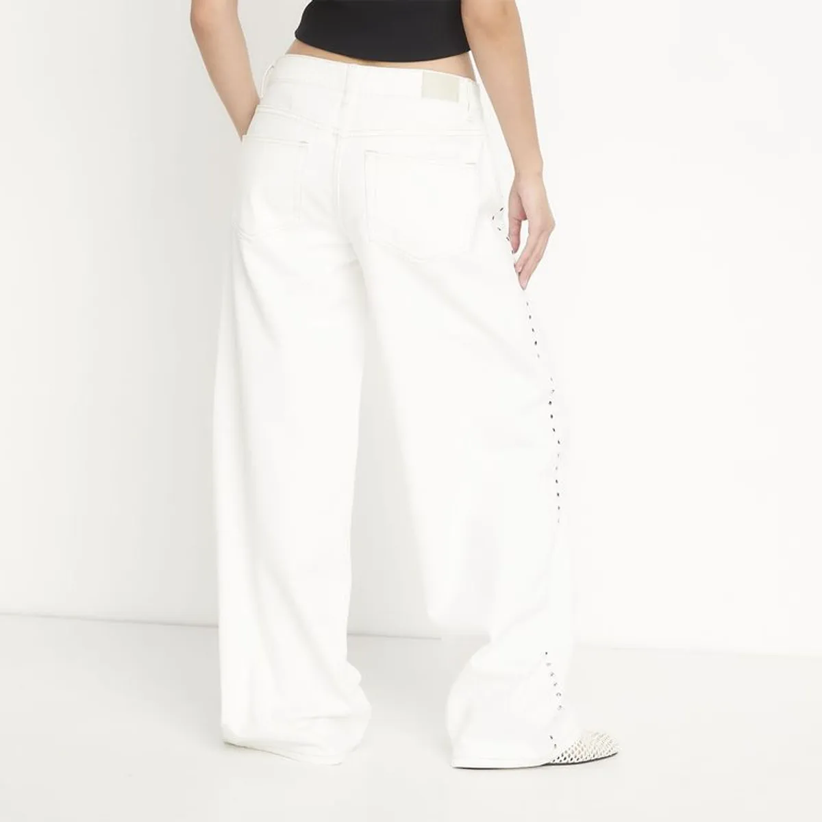 SYBILLA - Jean Wide leg Mujer Tiro medio Sybilla