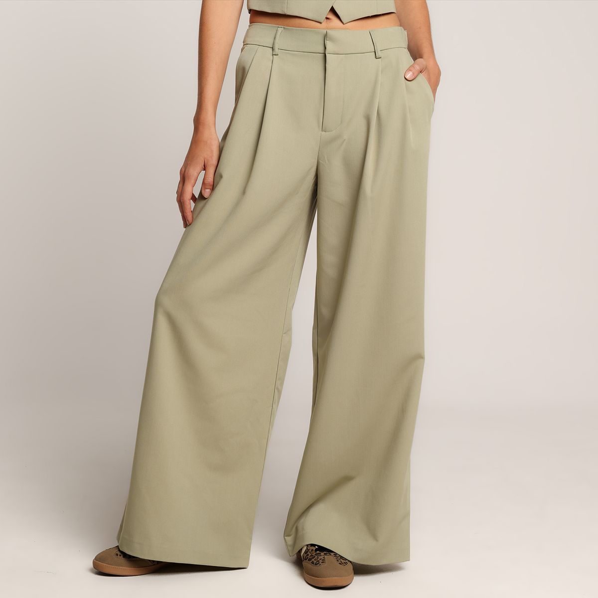 SYBILLA - Pantalón Wide leg Mujer Tiro medio Sybilla