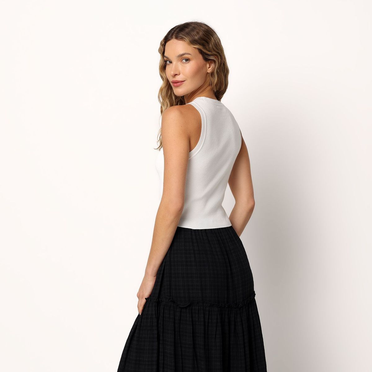 SYBILLA - Top esqueleto Mujer Tejido Sin mangas Sybilla