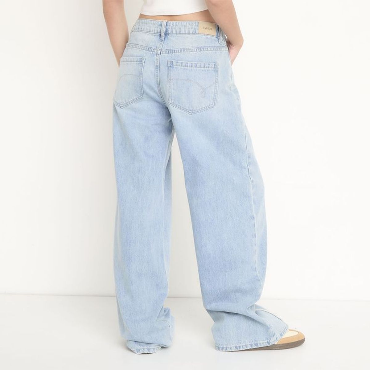 SYBILLA - Jean Wide leg Mujer Tiro medio Sybilla