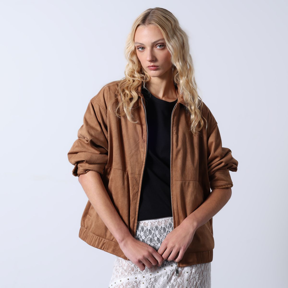 DENIMLAB - Chaqueta Mujer Efecto cuero Denimlab