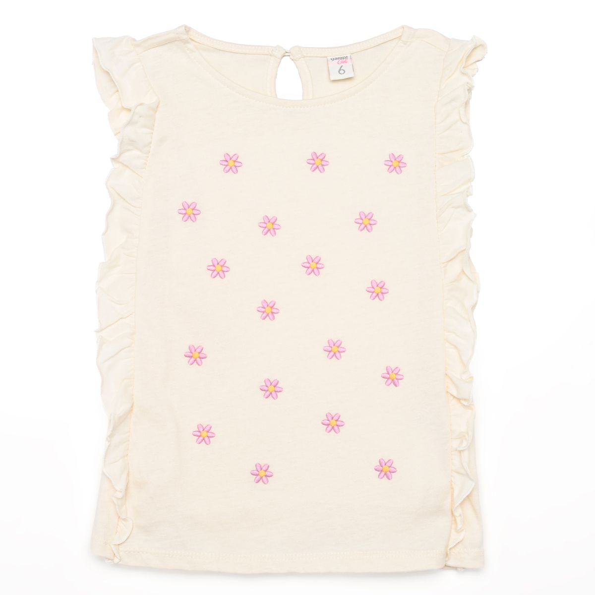 YAMP - Camiseta para Niña con Bordado de Algodón Yamp 