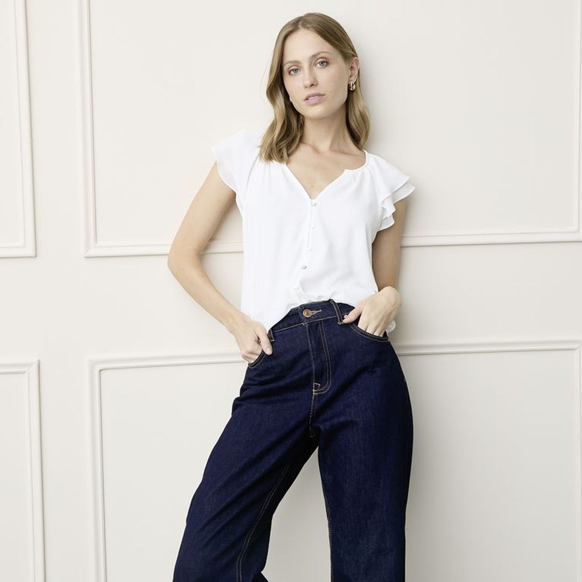 BASEMENT - Blusa Mujer con Estampado Manga corta Basement