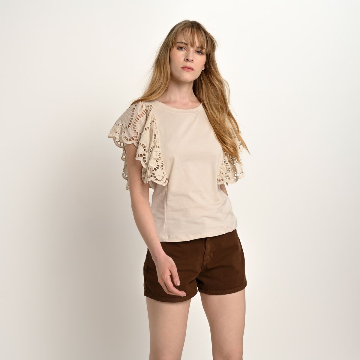 BASEMENT - Camiseta Mujer con Estampado Manga corta Basement