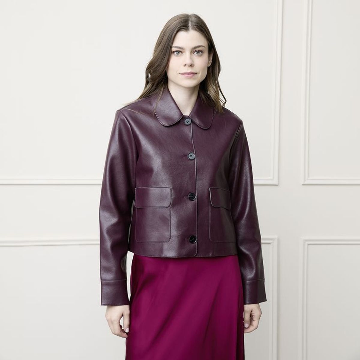 BASEMENT - Chaqueta Mujer Efecto cuero Basement