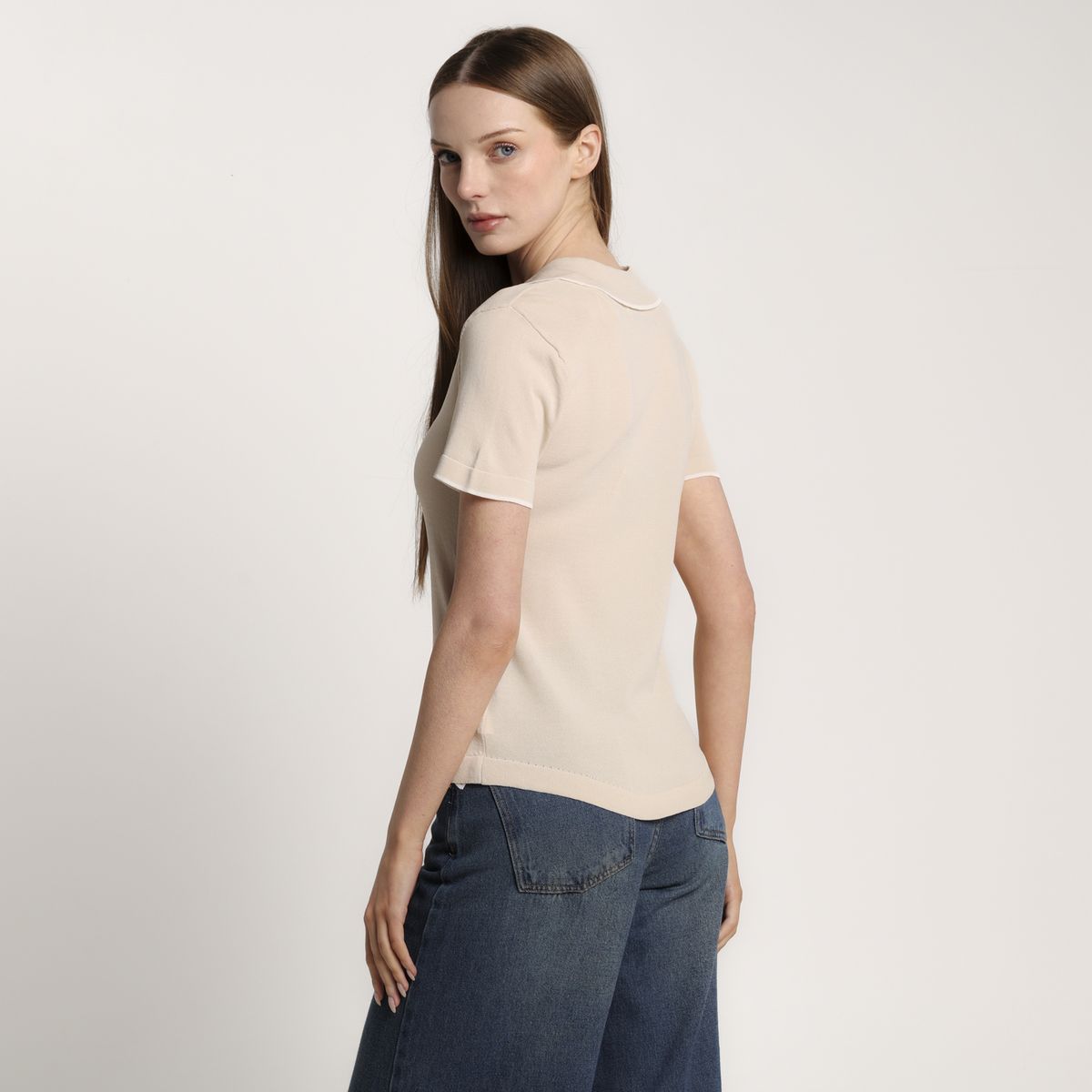 BASEMENT - Camiseta Mujer Tejido Manga corta Basement 