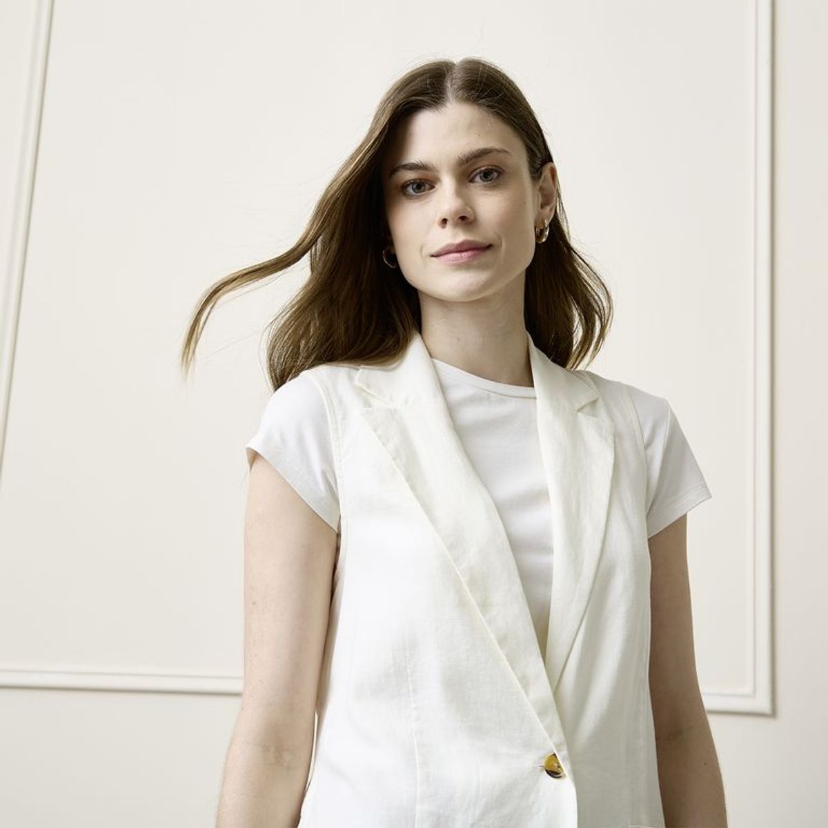 BASEMENT - Chaleco Mujer de Lino Basement