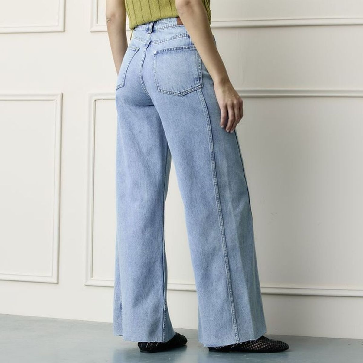 BASEMENT - Jean Wide leg Mujer Tiro medio Basement