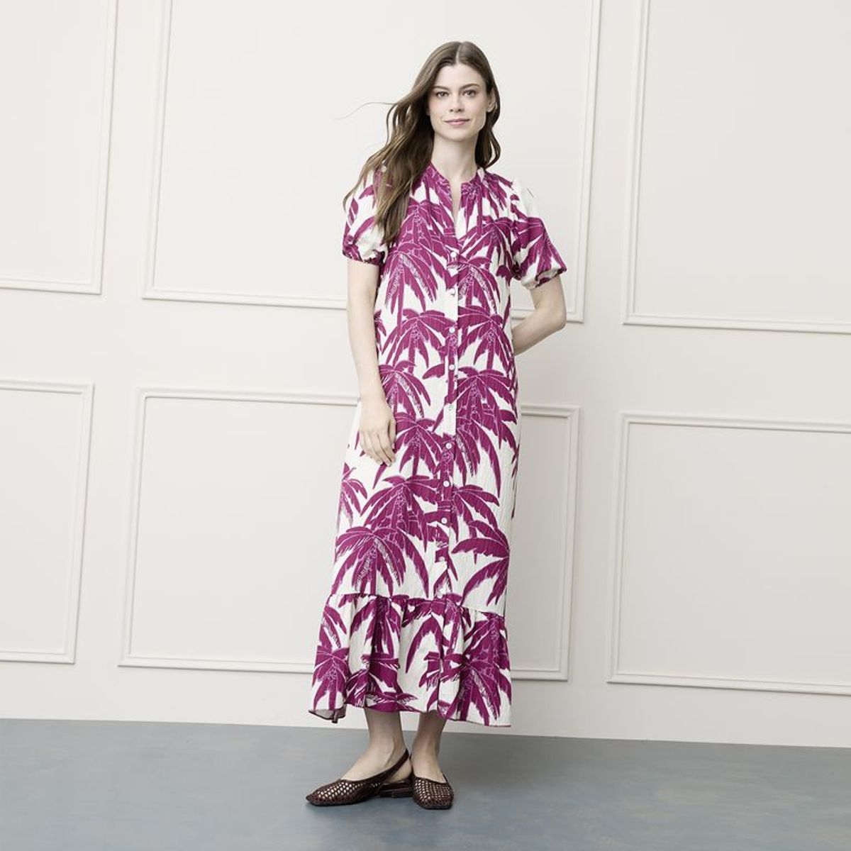 BASEMENT - Vestido Mujer Medio Casual con Estampado Basement