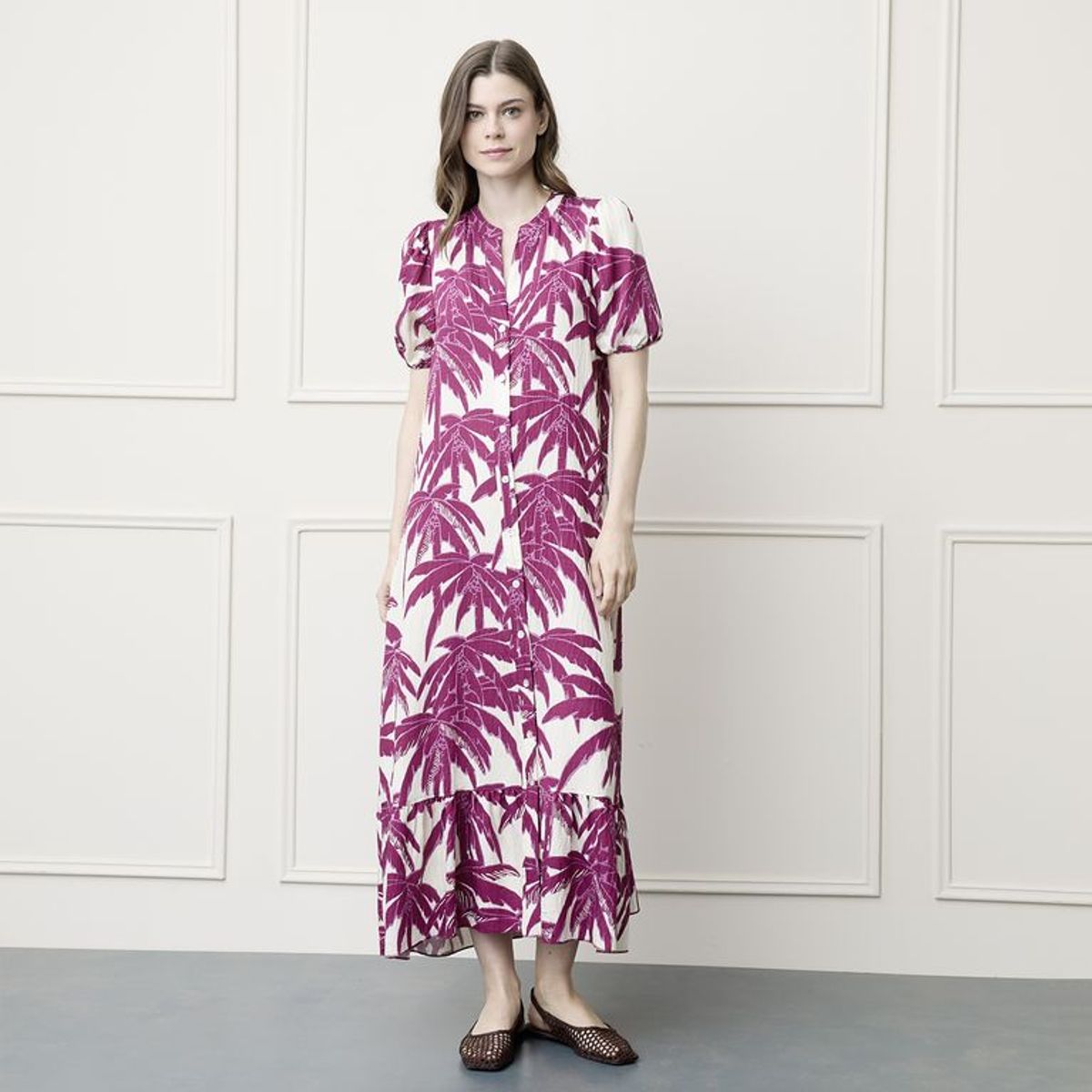 BASEMENT - Vestido Mujer Medio Casual con Estampado Basement