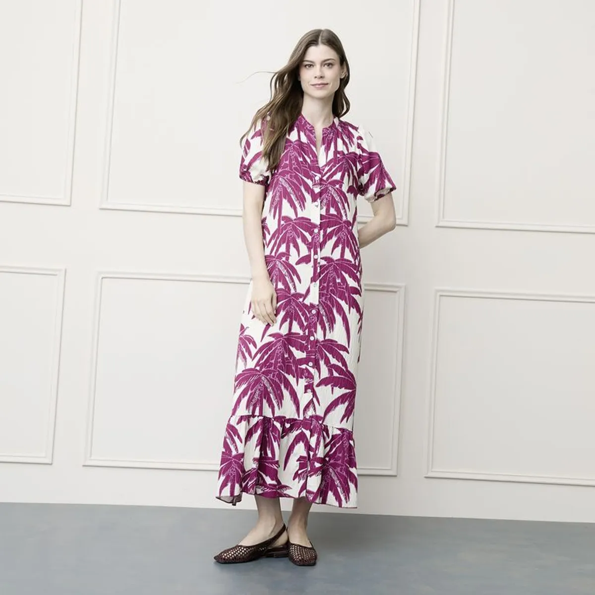 BASEMENT - Vestido Mujer Medio Casual con Estampado Basement