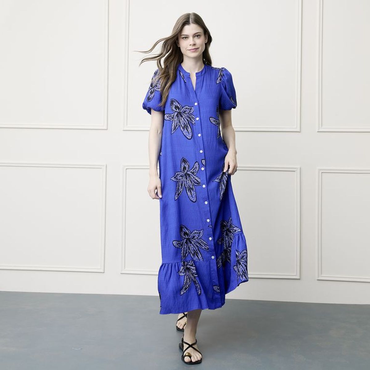 BASEMENT - Vestido Mujer Medio Casual con Estampado Basement