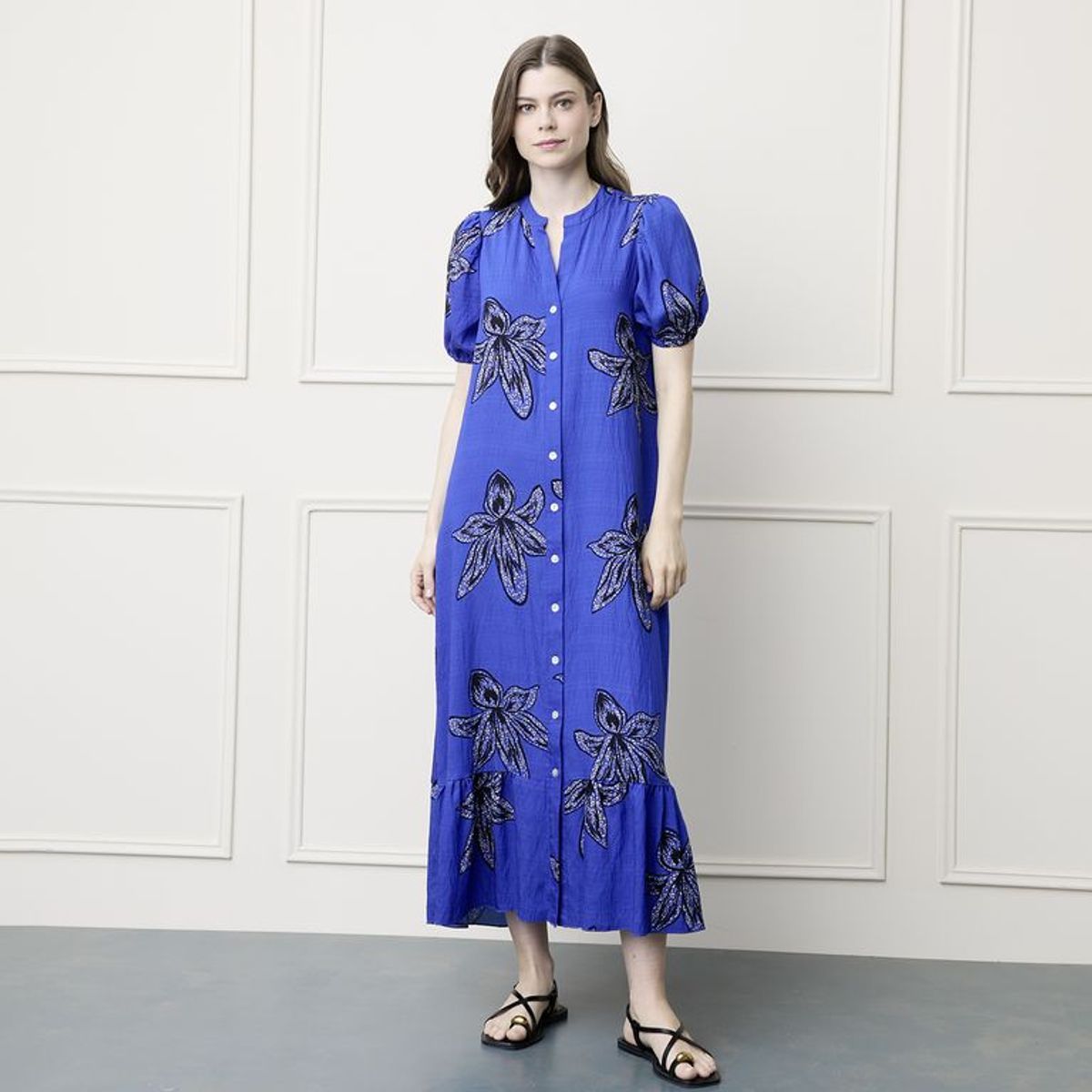 BASEMENT - Vestido Mujer Medio Casual con Estampado Basement