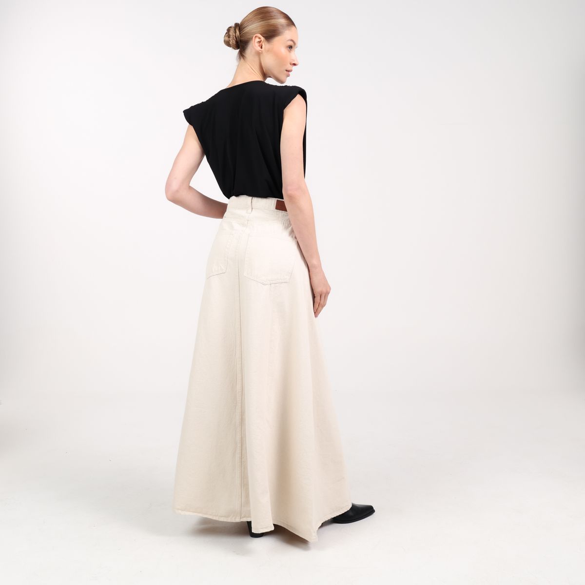 BASEMENT - Falda Maxi Mujer de Algodón Basement