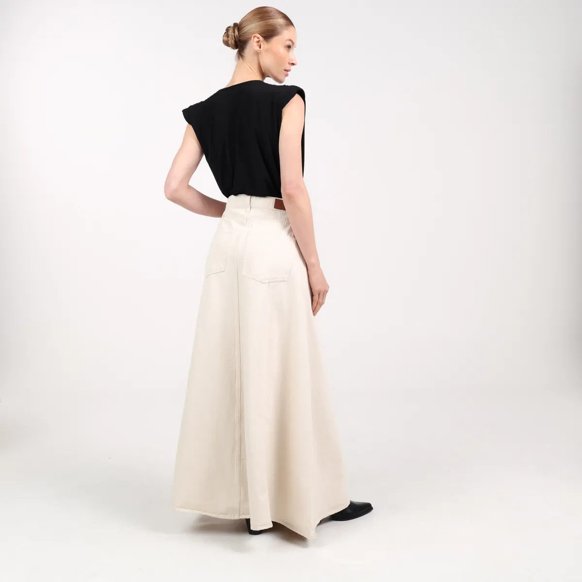 BASEMENT - Falda Maxi Mujer de Algodón Basement