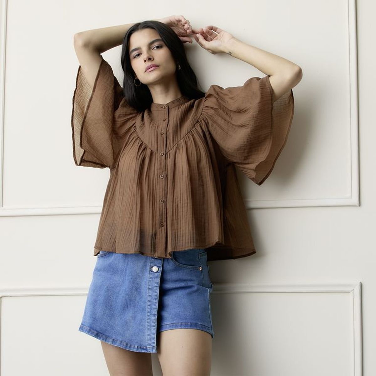 BASEMENT - Blusa Mujer Manga 3/4 Basement