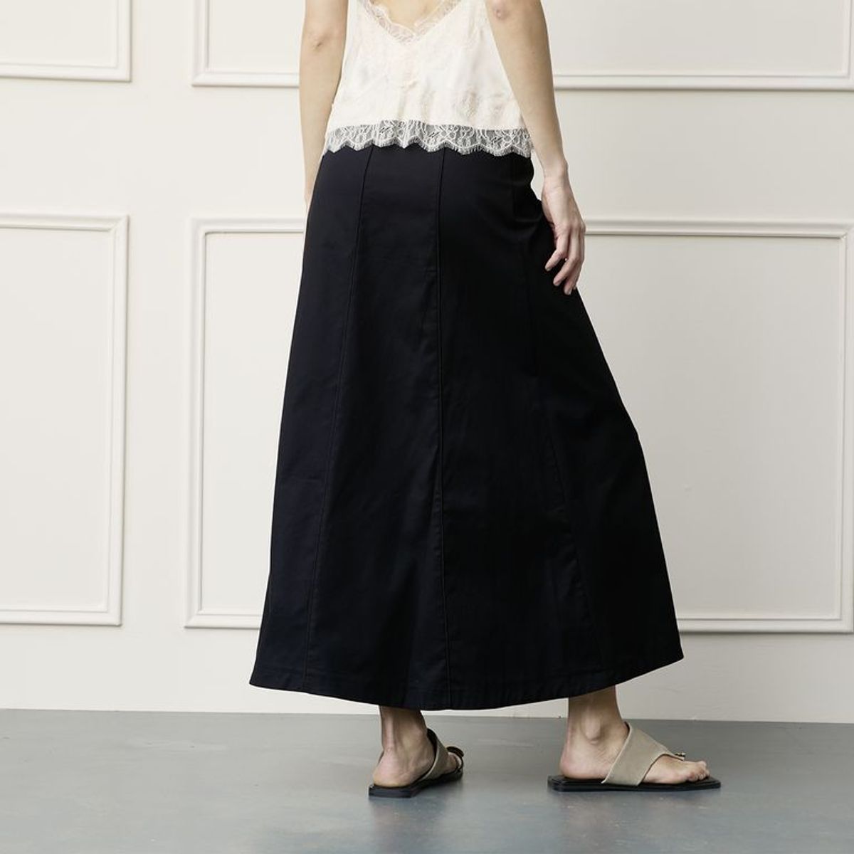 BASEMENT - Falda Midi Mujer de Algodón Basement 