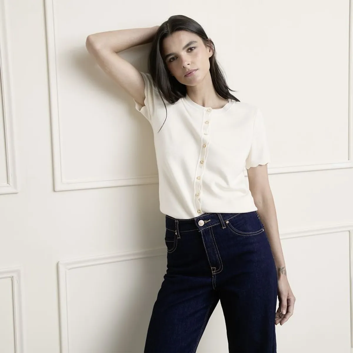 BASEMENT - Blusa Mujer Manga corta Basement