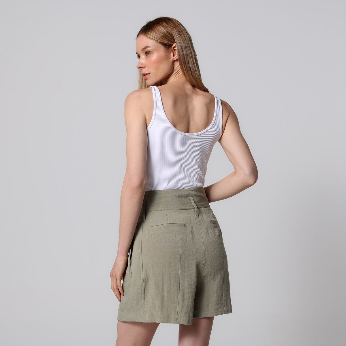 BASEMENT - Short Mujer Medio Rayon Basement