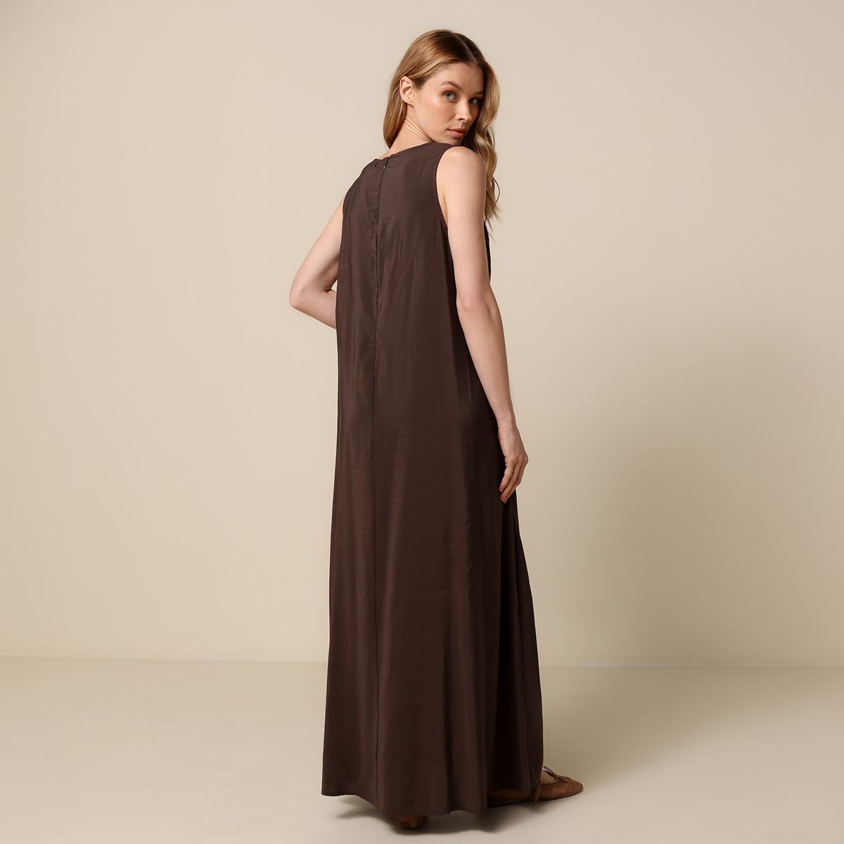 BASEMENT - Vestido Mujer Largo Casual Basement