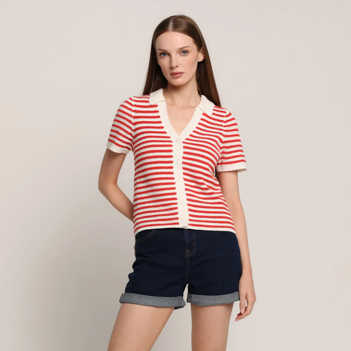 BASEMENT - Blusa Mujer Tejido de Algodón Basement 