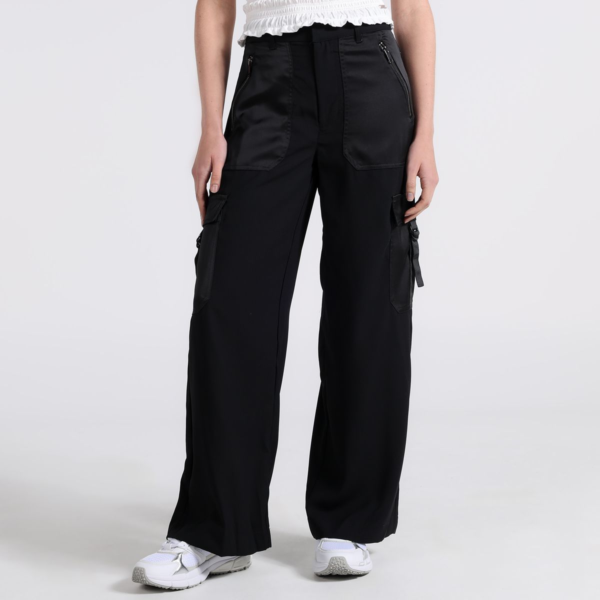 MOSSIMO - Pantalón Cargo Mujer Tiro medio Mossimo