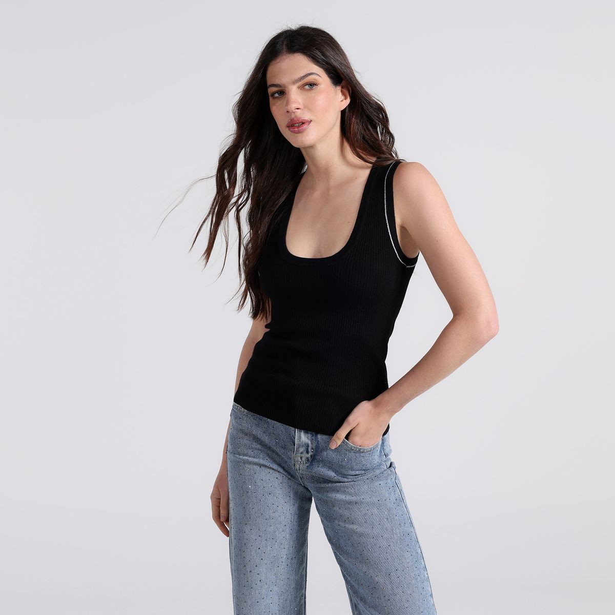 MOSSIMO - Top Mujer Tejido Sin mangas Mossimo