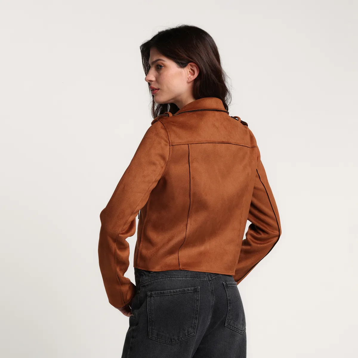 MOSSIMO - Chaqueta Mujer Efecto cuero Mossimo