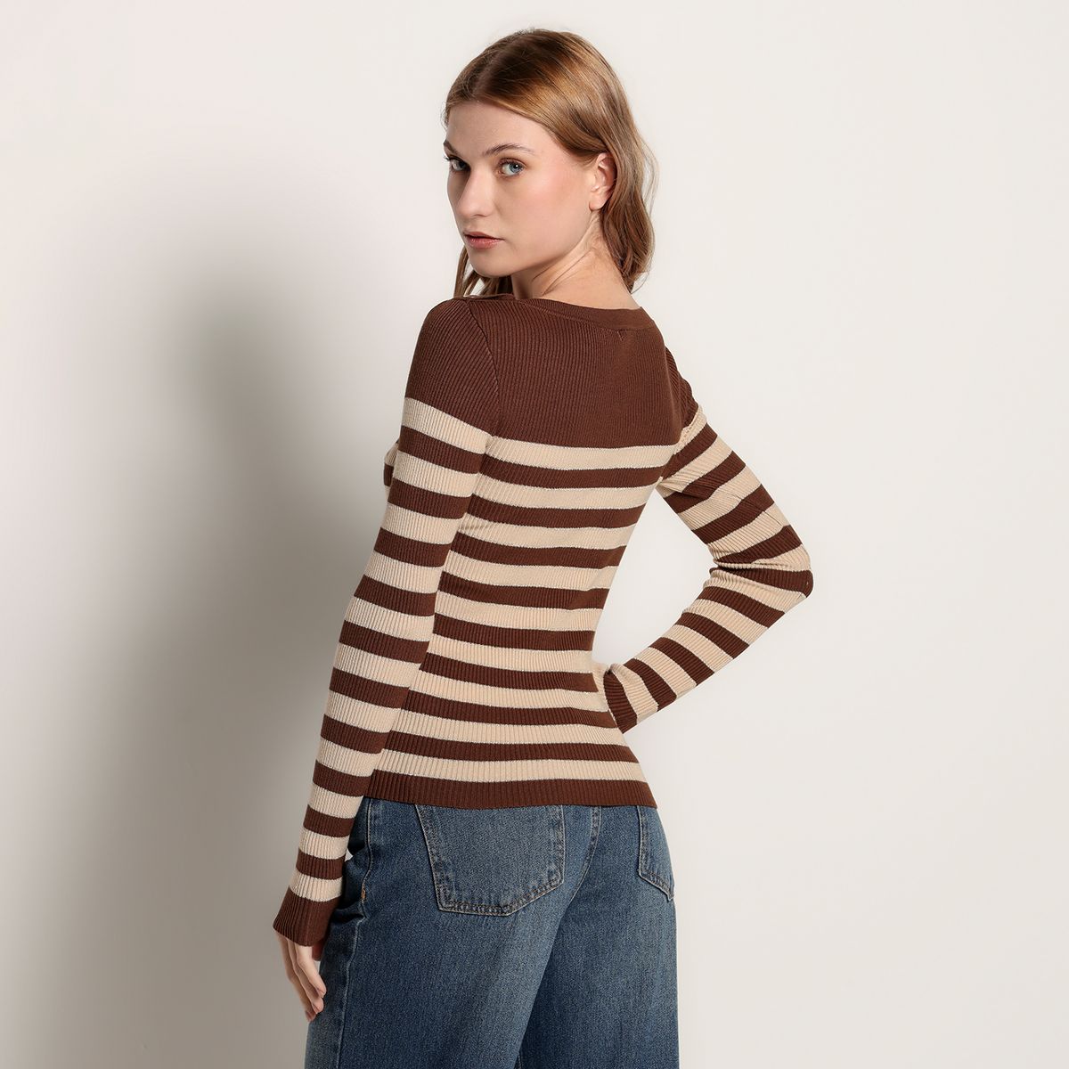 MOSSIMO - Saco Mujer de Rayas Mossimo