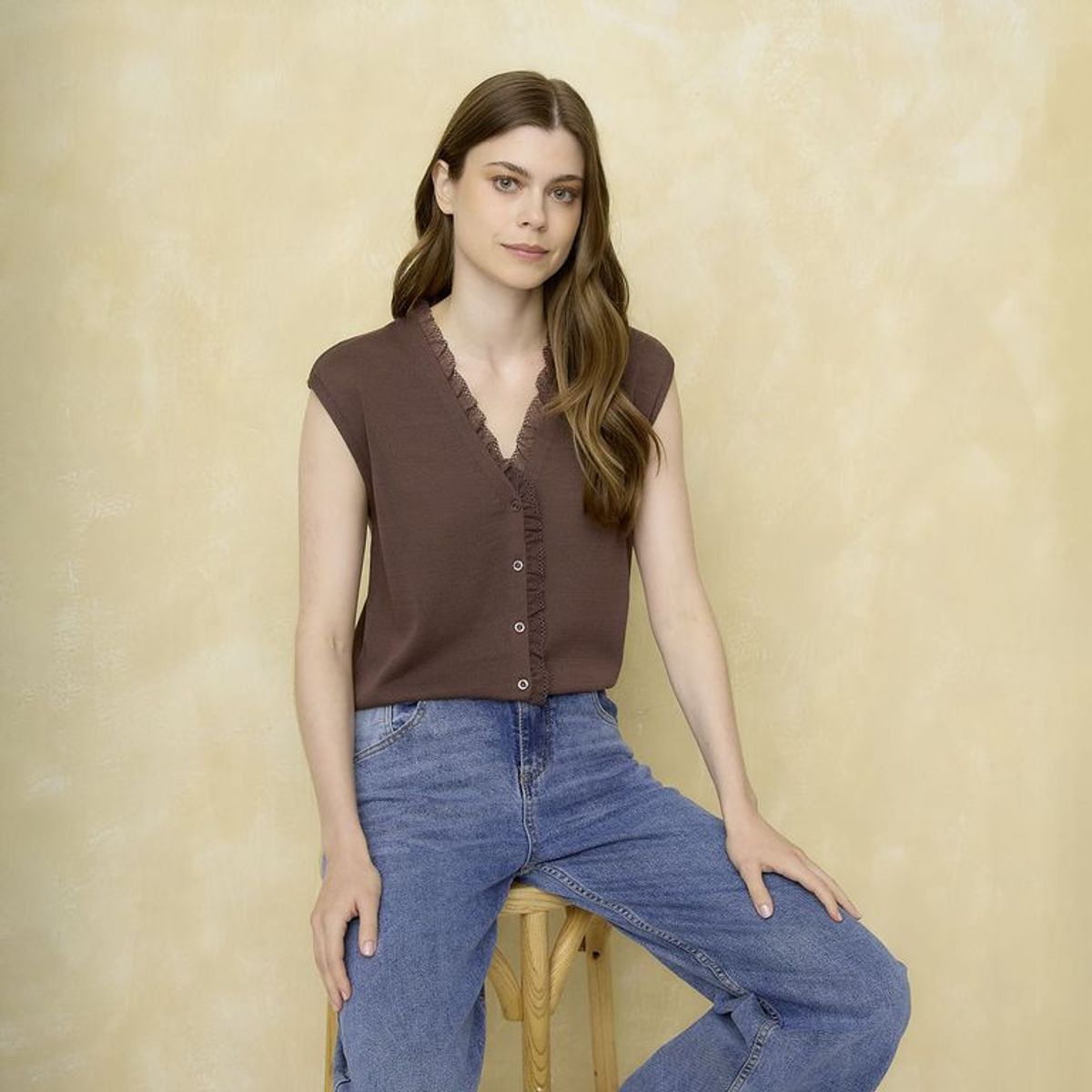 UNIVERSITY CLUB - Blusa Mujer con Encaje Sin mangas University Club