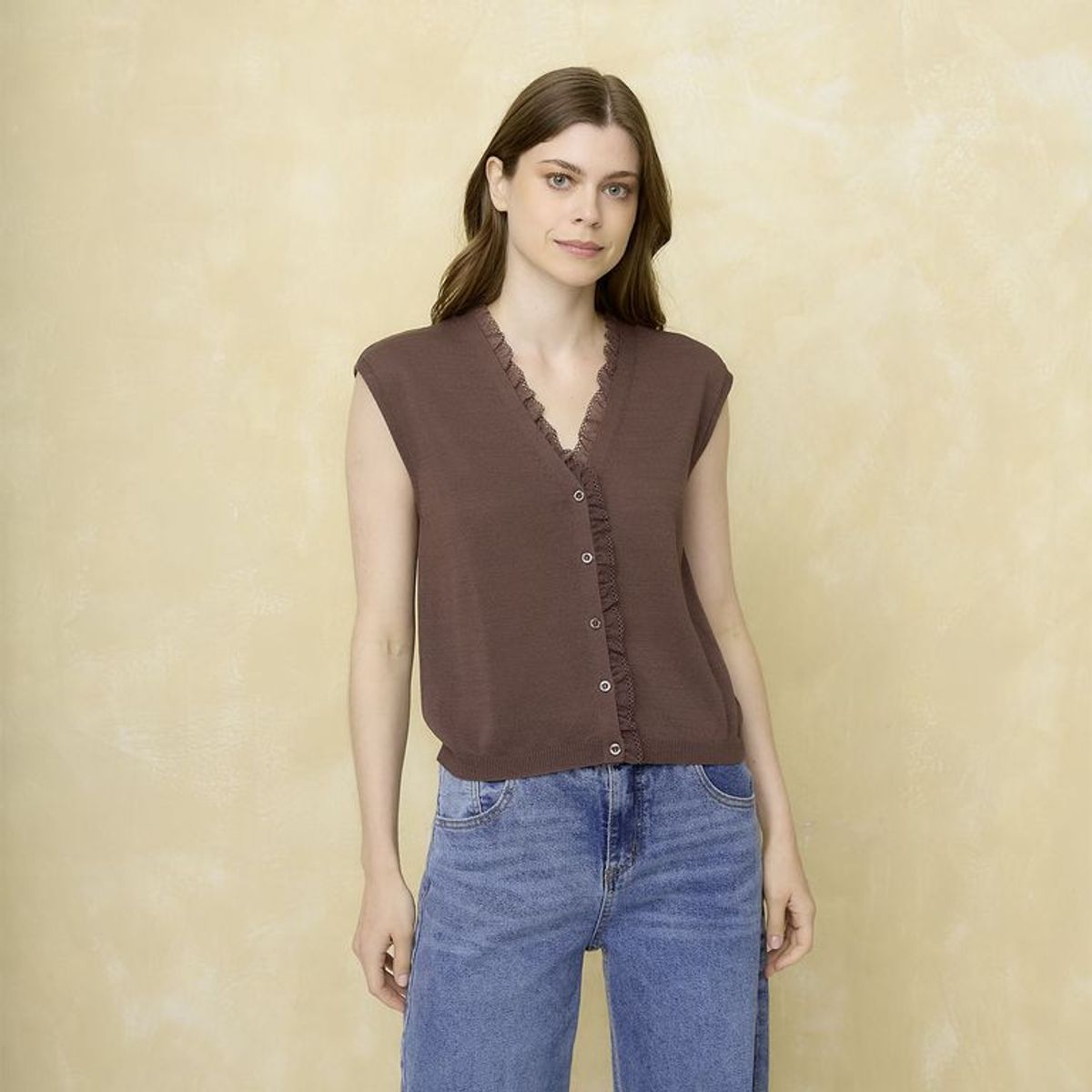 UNIVERSITY CLUB - Blusa Mujer con Encaje Sin mangas University Club