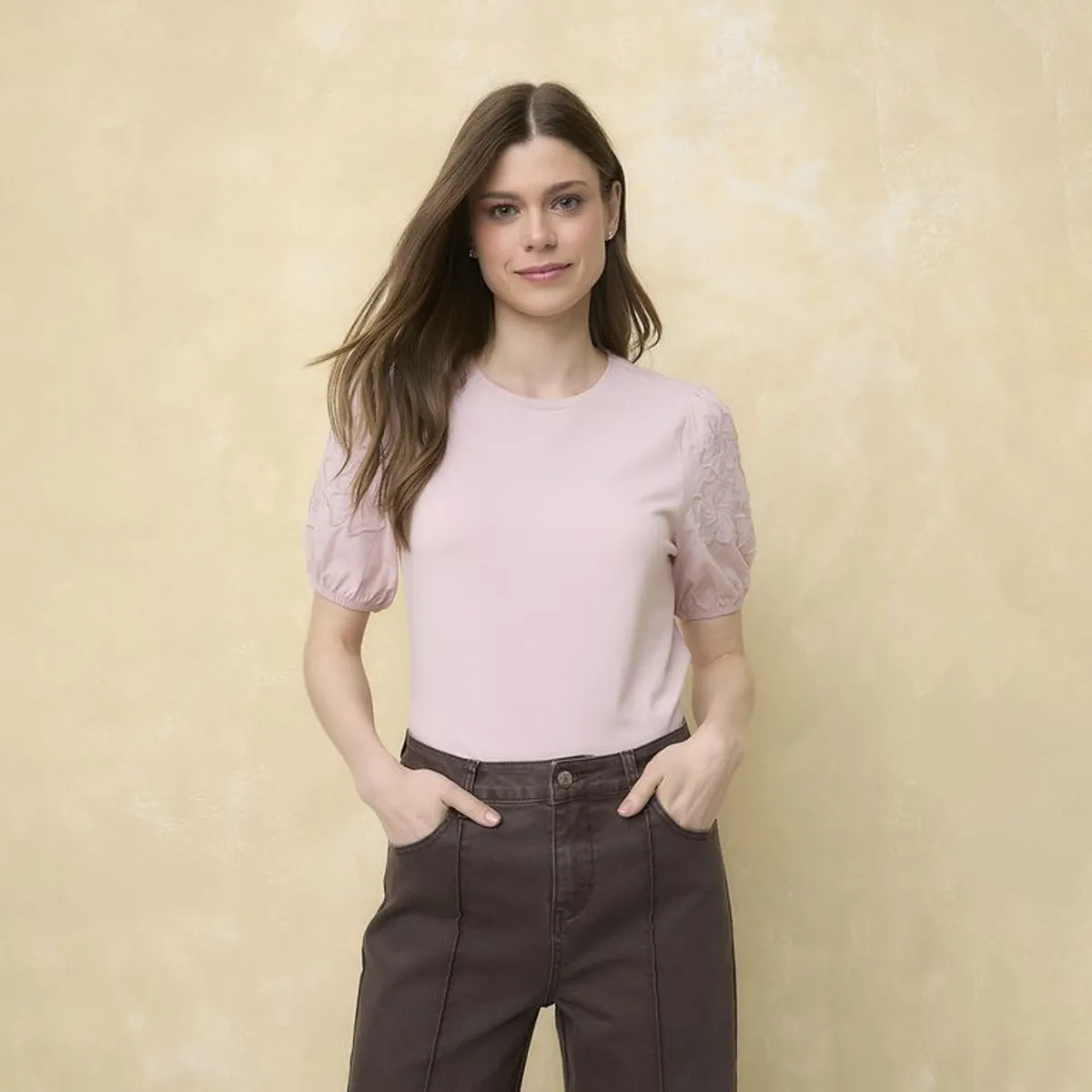 UNIVERSITY CLUB - Blusa Mujer Manga corta de Algodón University Club