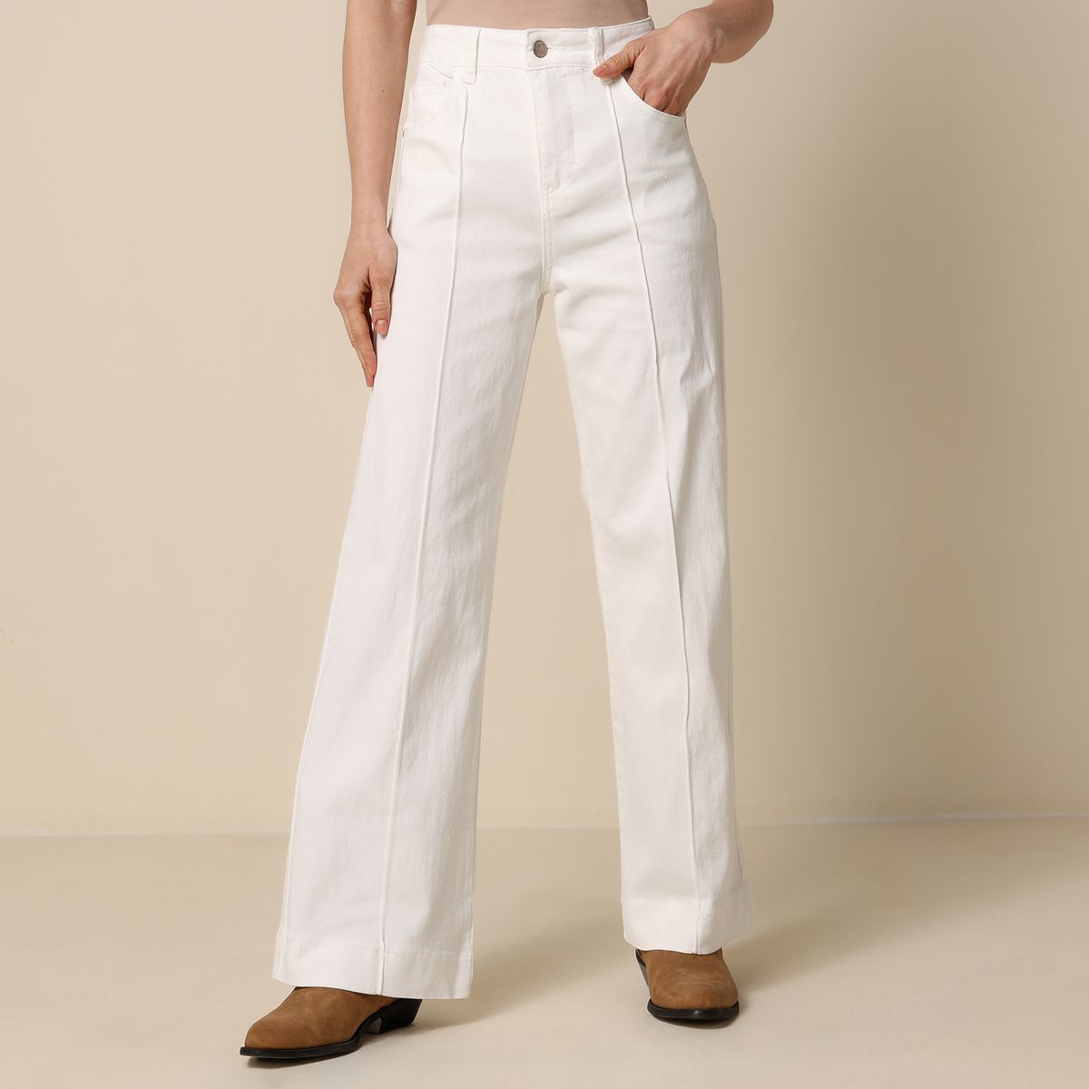UNIVERSITY CLUB - Jean Wide leg Mujer Tiro alto University Club